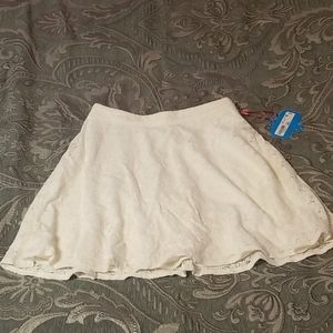 White Lace Skater Skirt NWT